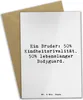 Mr. & Mrs. Panda babykarte Spruch Bruder Bodyguard - Weiß - Produktbild-Vorschau 1