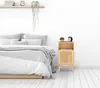 Relaxdays Nachttisch, Rattan-Tür, Holzoptik, HxBxT: 72 x 40 Produktbild-Vorschau 2