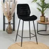 Edler Design Barhocker Step 2V Gestell schwarz schwarz Produktbild-Vorschau 1