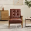 okwish Sofastuhl mit Nussbaum-farbenen Armlehnen, Sessel Produktbild-Vorschau 2