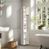 VOUNOT® Badezimmerschrank Hoch mit 2 Türen und 1 Schublade, Produktbild-Vorschau 3