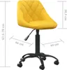 Hochwertig Bürostuhl Senfgelb Samt 3088853 Produktbild-Vorschau 7