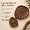 com-four® 2x Tabletten van acaciahout - organisch gevormde Productafbeelding-voorbeeld 5