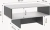 Tavolino Mjölby Tavolino 36,4 x 80 x 45 cm Tavolo da Anteprima dell’immagine prodotto 3