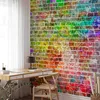 Selbstklebende Folie Fototapete - Rainbow Wall 245x175 cm Produktbild-Vorschau 1