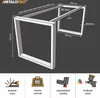 A diagram illustrating the dimensions and features of metal table legs, with accompanying icons. Náhľad obrázku produktu