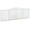 Gabionen mit Hochbogen 5 Stk. 400x30x120/140cm Verzinktes Produktbild-Vorschau 3