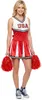 A woman in a cheerleader costume holding pom-poms. Produktbild-Vorschau