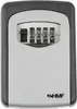 A close-up, front-facing view of a gray and black combination lock key safe box. Anteprima dell’immagine prodotto