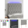 The Living Store LED Kopfteil Hellgrau 90x7x118/128 cm Produktbild-Vorschau 7