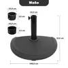 Outdoor 49 cm halbrunder Terrassenschirmständer, 9,5 kg, Produktbild-Vorschau 7