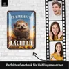 LANOLU Retro Blechschild Ab hier lächeln, Blechschilder Produktbild-Vorschau 2