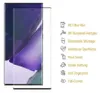 A screen protector is shown on a smartphone, with a list of its features. Produktbild-Vorschau