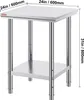 VEVOR Table de travail en acier inoxydable 60 cm x 60 cm Voir les images du produit 16