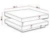 A diagram showing the dimensions of a two-tiered coffee table. Náhľad obrázku produktu