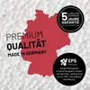 Marketing image with text and graphics overlaid on a background of small white spheres, featuring a silhouette of Germany. Anteprima dell’immagine prodotto