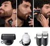 A collage of images showing a man using a beard trimmer, and close-ups of beard trimmer attachments. Náhľad obrázku produktu