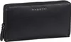 A black leather wallet with a zipper closure and the brand name 'bugatti' embossed on the front. Anteprima dell’immagine prodotto