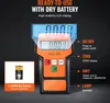 A product image showing a digital scale with text overlays and a depiction of a battery. Anteprima dell’immagine prodotto