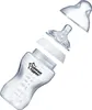 A disassembled baby bottle with its components laid out. Produktbild-Vorschau