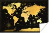 MuchoWow® Poster Weltkarte - Gold - Schwarz - Luxus 60x40 Produktbild-Vorschau 1