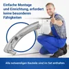 A person in a blue uniform giving a thumbs up next to a washing machine part. Produktbild-Vorschau