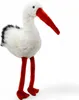 A plush toy stork standing on a white background. Produktbild-Vorschau