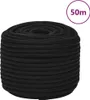 vidaXL Pracovné lano čierne 12 mm 50 m Polyester Náhľad obrázku produktu 6