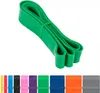 A set of colorful fitness bands displayed against a white background, with a close-up of a green band at the top and a row of different colored bands at the bottom. Náhľad obrázku produktu