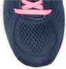 A close-up view of the toe area of a dark blue sneaker with pink laces. Podgląd zdjęcia produktu