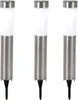3er Set LED Solarleuchte, Edelstahl, Erdspieß, H 56 cm Produktbild-Vorschau 1