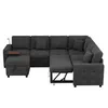 Merax L-Form 7-Sitzer Ecksofa Mit Schlaffunktion, Produktbild-Vorschau 10