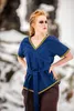 Wikinger Tunika Damen Blau "Matilda" XXL Produktbild-Vorschau 1