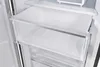Close-up of the inside of a refrigerator, showing clear drawers. Produktbild-Vorschau