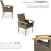 tectake® Rattan Stuhl Rosarno mit Holzgestell inklusive Produktbild-Vorschau 3