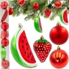 Set mit 7 Stück dekorativen Christbaumkugeln Erdbeere Produktbild-Vorschau 1