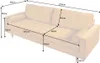 Elegantes Design 3er Sofa COZY VELVET 220cm senfgelb Samt Produktbild-Vorschau 13