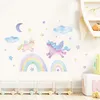 Wandtattoo Cartoon Einhorn Regenbogen Produktbild-Vorschau 3