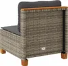 vidaXL Gartensofa ohne Armlehnen mit Kissen Grau Poly Produktbild-Vorschau 6