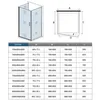 76x80cm 195cm 6mm ESG Nano Glas Glastür Duschtür Produktbild-Vorschau 2