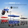 AREBOS Bollerwagen pliable bleu | Toit, poches en filet, Voir les images du produit 9