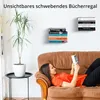 4er Unsichtbares Schwarzes Bücherregal Wand, bücherregal Produktbild-Vorschau 8