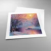 Poster - Poster ohne Rahmen - Öl Winter Fluss - 40x40 cm - Produktbild-Vorschau 3