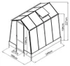 Westmann Aurora 68 Serre avec fondation Anthracite 2,5x2 m Voir les images du produit 7