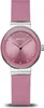 A Bering women's watch with a pink dial and pink strap, displayed against a white background. Produktbild-Vorschau