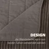 Tagesdecke 200x220 cm Granit – XXL Wendedecke Flanellcord & Produktbild-Vorschau 3