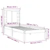 vidaXL Massivholzbett ohne Matratze 90x200 Kiefernholz Produktbild-Vorschau 5