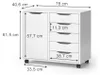 Sideboard Vicco Otwin Blanc 40.6x61.5cm avec 5 tiroirs et 1 Voir les images du produit 2