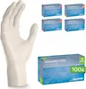 A white latex glove is shown next to several boxes of latex gloves in different sizes. Anteprima dell’immagine prodotto