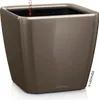 A high-gloss taupe planter with a built-in water level indicator. Produktbild-Vorschau
